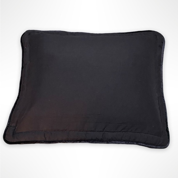 Decorative Gold & Navy Embroidered Pillow Sham (Sham Only) - Picture 2 of 8